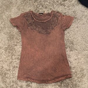 Daytrip Mauve Embellished Blouse